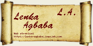 Lenka Agbaba vizit kartica